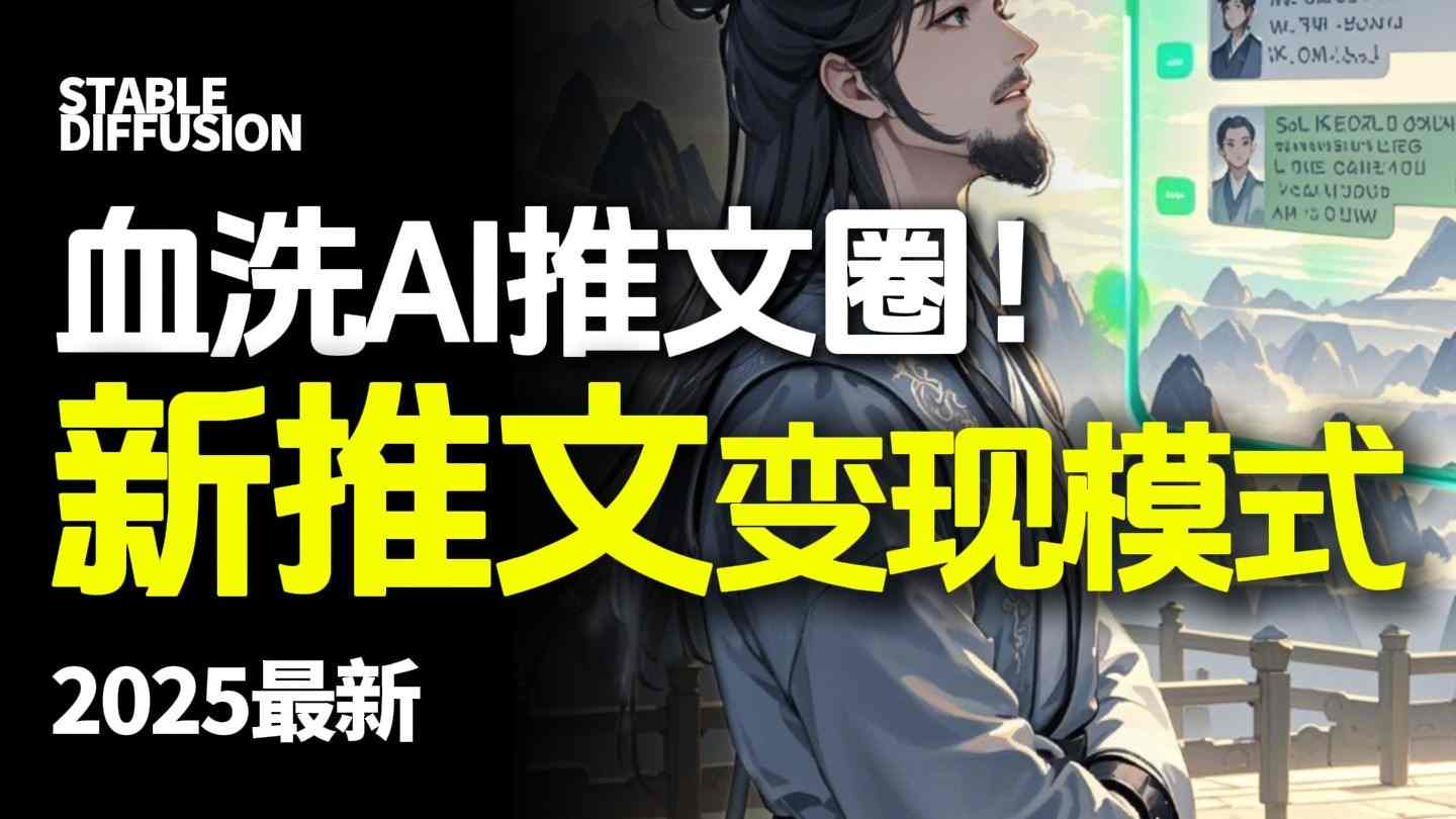 最新AI动态电影漫画小说推文，全流程实操教学，小白也能月入1W+-副业宝典