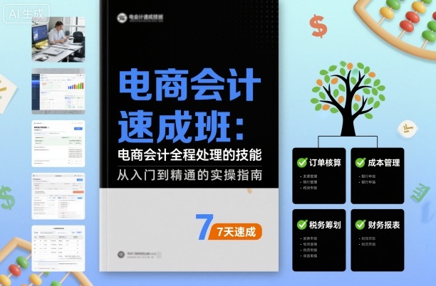 电商会计速成班，电商会计全程处理的技能-副业宝典