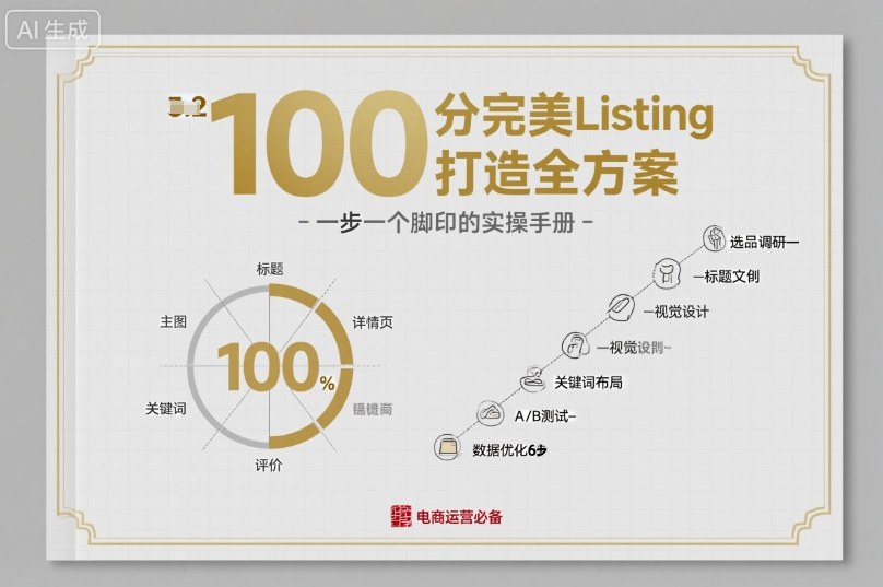 100分完美Listing打造全方案，想要完美listing必须是需要一步一个脚印的-副业宝典