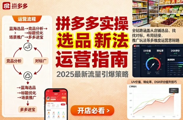 王校长9月12拼多多实操新玩法，全链路涵盖从店铺选品、找对标，布局链接，推广玩法等多维度运营思路-副业宝典