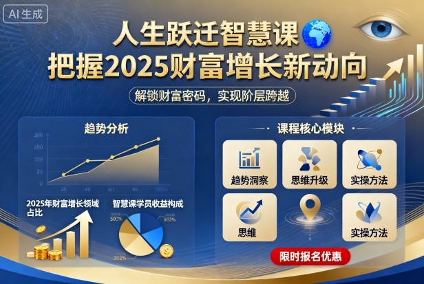 人生跃迁智慧课，把据2025财富增长新动向-副业宝典