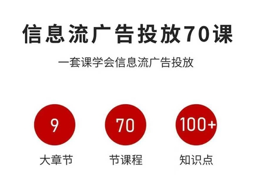信息流广告投放实战70课，一套课学会信息流广告投放，迄今为止，最系统化教程-副业宝典