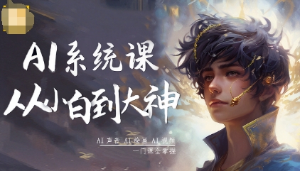 AI系统课程，从小白到大神系统学AI，AI声音-AI绘画-AI视频一门课全掌握-副业宝典