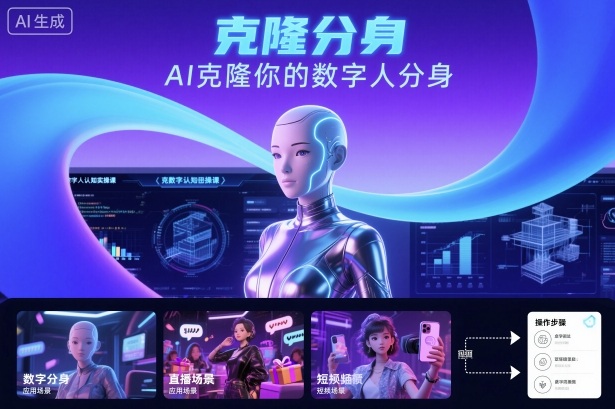 AI数字人认知实操课，克隆你的数字人分身-副业宝典