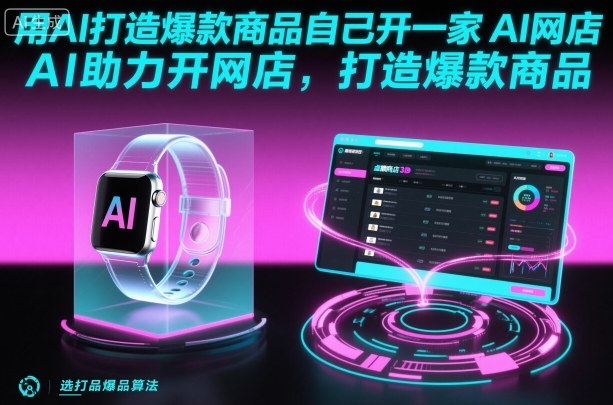 用AI打造爆款商品自己开一家AI网店，AI助力开网店，打造爆款商品-副业宝典