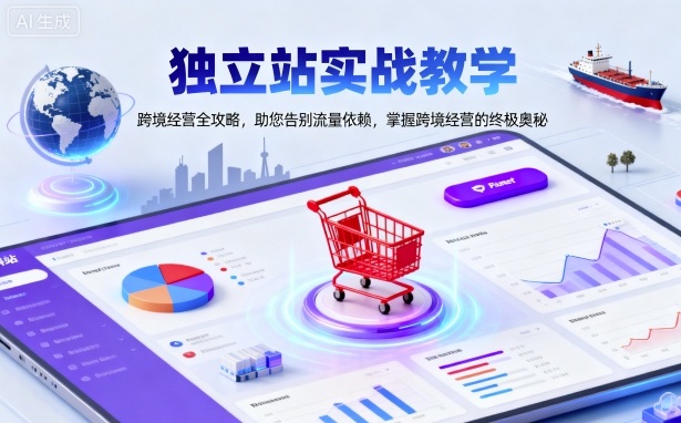 独立站实战教学，跨境经营全攻略，助您告别流量依赖，掌握跨境经营的终极奥-副业宝典