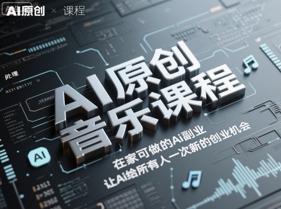 AI原创音乐课程，在家可做的Ai副业，让Ai给所有人一次新的创业机会-副业宝典