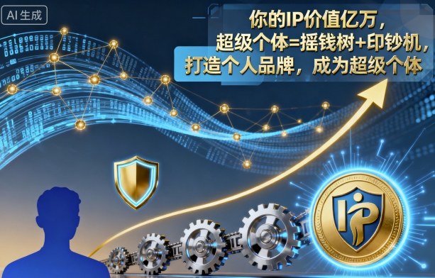 你的IP价值亿万，超级个体=摇钱树+印钞机，打造个人品牌，成为超级个体-副业宝典