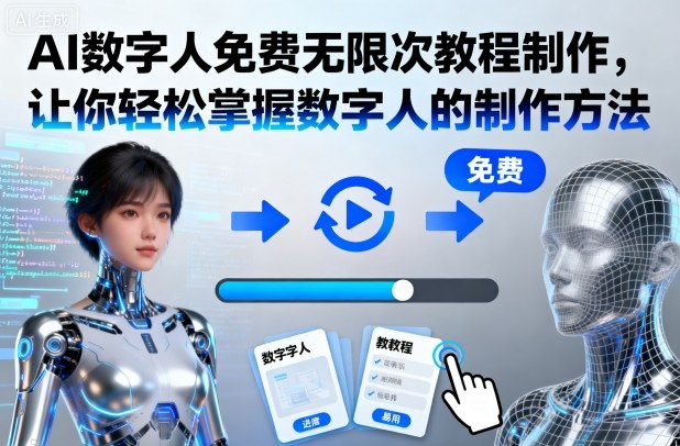 AI数字人免费无限次教程制作，让你轻松掌握数字人的制作方法-副业宝典