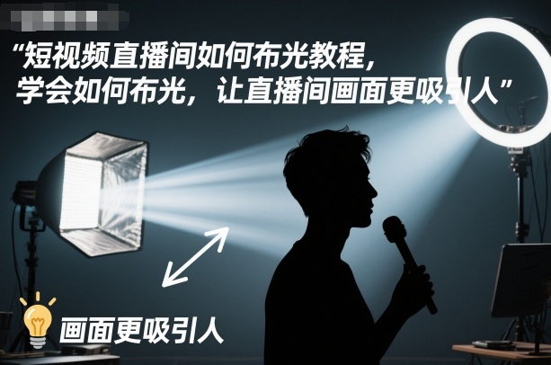 短视频直播间如何布光教程，学会如何布光，让直播间画面更吸引人-副业宝典
