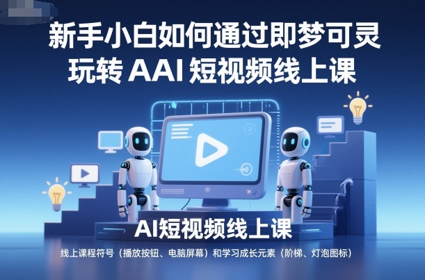 新手小白如何通过即梦可灵玩转AI短视频线上课-副业宝典