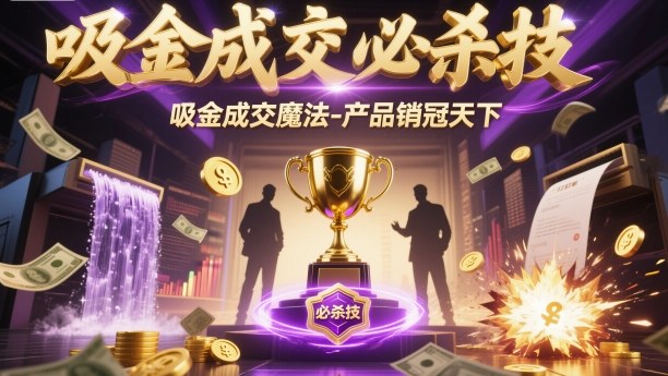 吸金成交必杀技，吸金成交魔法-产品销冠天下-副业宝典