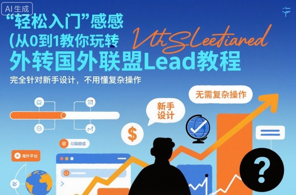 国外联盟賺美刀项目，从0到1教你玩转国外联盟Lead教程，纯新手可操作性100%-副业宝典