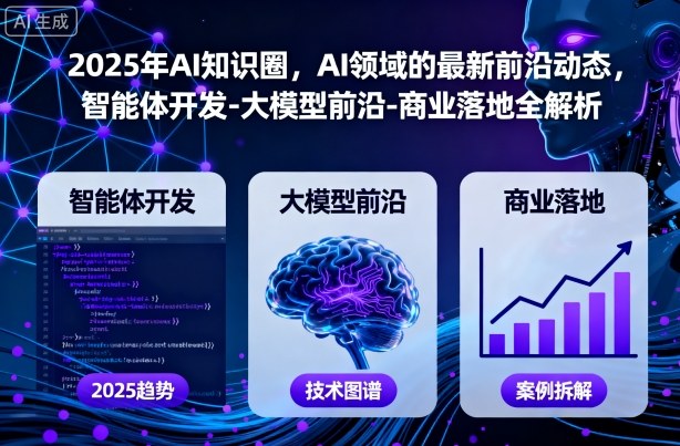 2025年AI知识圈，AI领域的最新前沿动态，智能体开发-大模型前沿-商业落地全解析(更新)-副业宝典