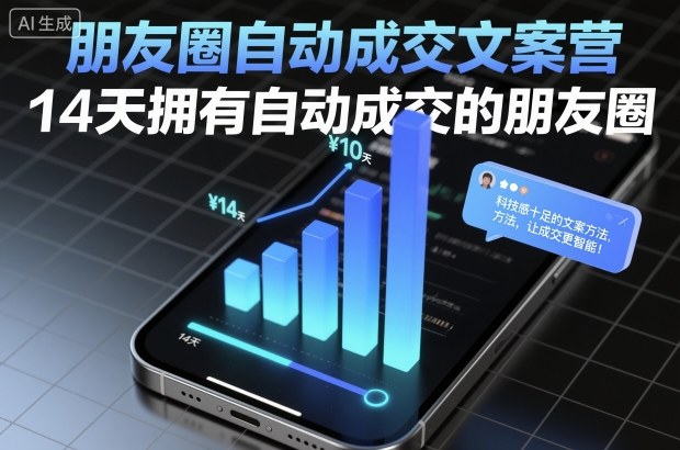 朋友圈自动成交文案营，14天拥有自动成交的朋友圈-副业宝典