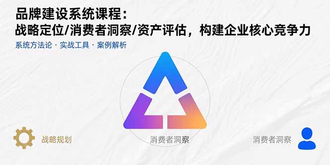 品牌建设系统课程：战略定位/消费者洞察/资产评估，构建企业核心竞争力-副业宝典