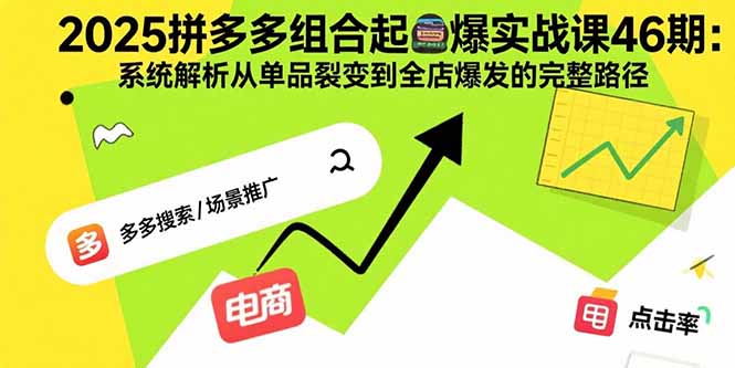 2025拼多多组合起爆实战课46期：系统解析从单品裂变到全店爆发的完整路径-副业宝典
