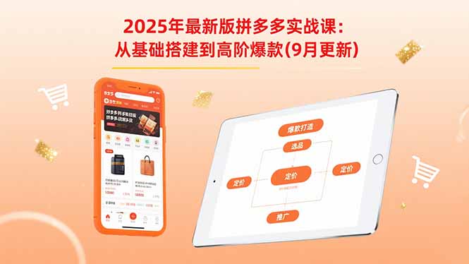 2025年最新版拼多多实战课：从基础搭建到高阶爆款(9月更新-副业宝典