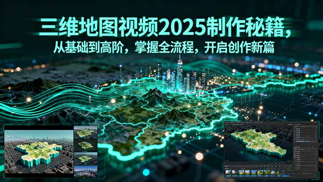 三维地图视频2025制作秘籍，从基础到高阶，掌握全流程，开启创作新篇-副业宝典
