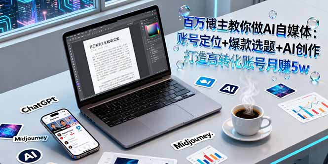 百万博主教你做AI自媒体：账号定位+爆款选题+AI创作 打造高转化账号月赚5w-副业宝典