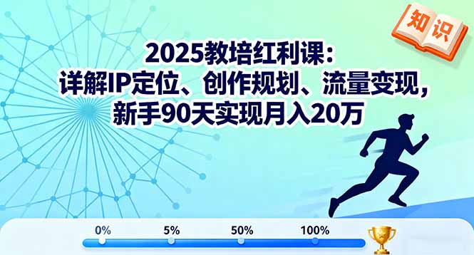 2025教培红利课：详解IP定位、创作规划、流量变现，新手90天实现月入20万-副业宝典