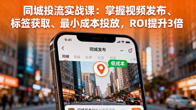 同城投流实战课：掌握视频发布、标签获取、最小成本投放，ROI提升3倍-副业宝典