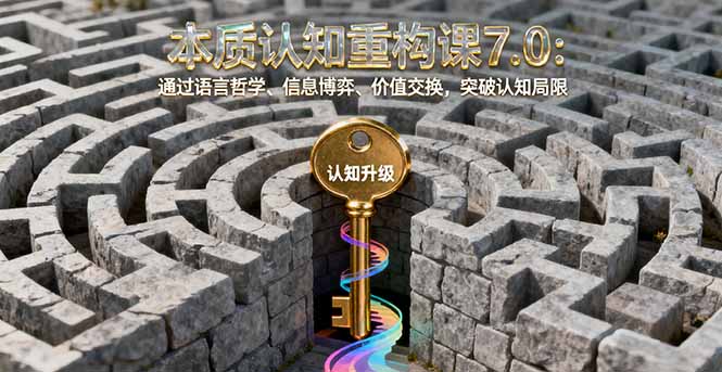 本质认知重构课7.0：通过语言哲学、信息博弈、价值交换，突破认知局限-副业宝典