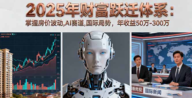 2025年财富跃迁体系：掌握房价波动,AI赛道,国际局势，年收益50万-300万-副业宝典