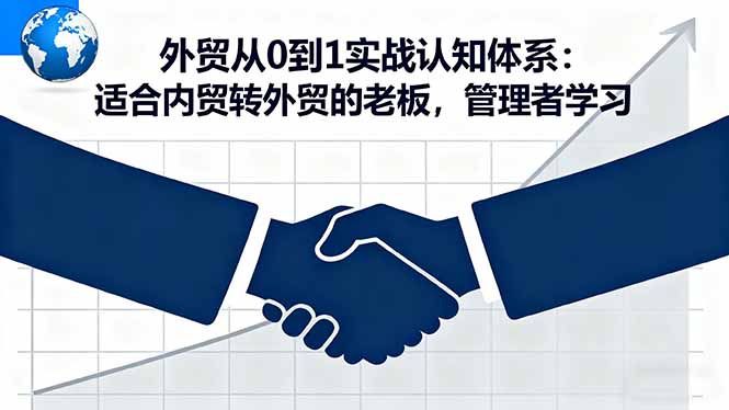 外贸从0到1实战认知体系：适合内贸转外贸的老板，管理者学习-副业宝典