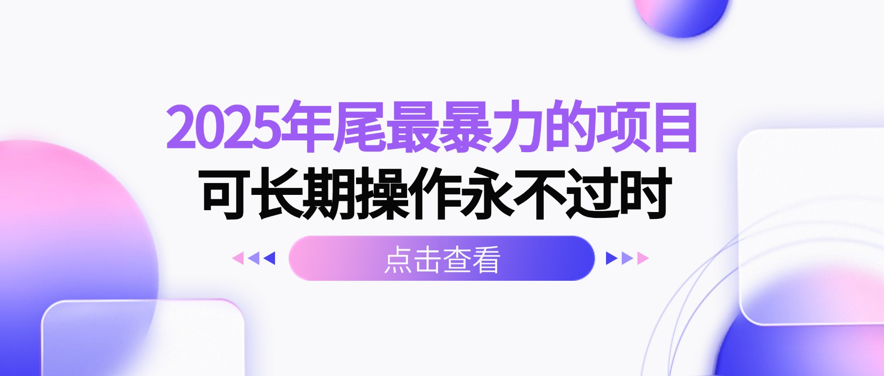 2025年尾最暴力的项目可长期操作永不过时-副业宝典
