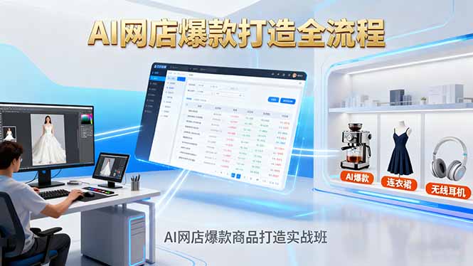 AI网店爆款商品打造实战班：AI技术实现商品图智能处理，快速搭建AI网店-副业宝典