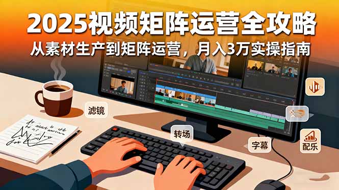 2025短视频矩阵运营全攻略：从素材生产到矩阵运营，月入3万实操指南-副业宝典