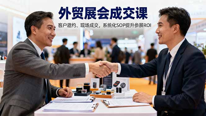 外贸展会成交课，含目标制定、客户邀约、现场成交，系统化SOP提升参展ROI-副业宝典