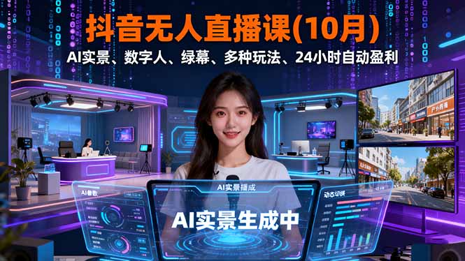 抖音无人直播课(10月-副业宝典