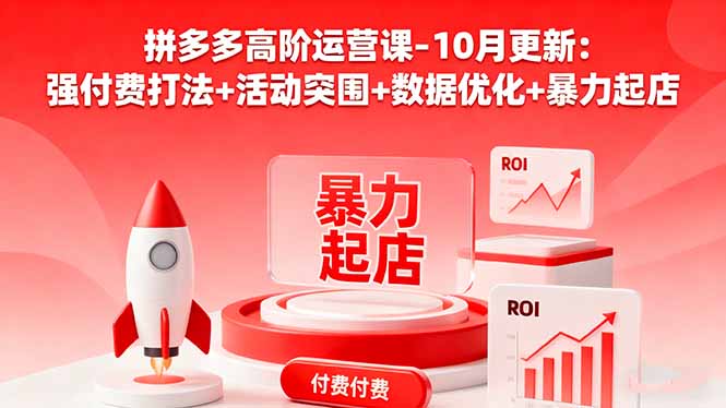 拼多多高阶运营课-10月更新：强付费打法+活动突围+数据优化+暴力起店-副业宝典