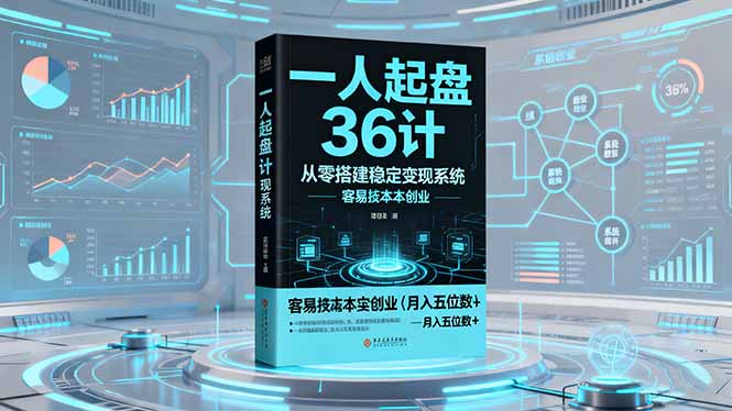 一人起盘36计：从零搭建稳定变现系统，实现低成本创业，月入五位数+-副业宝典
