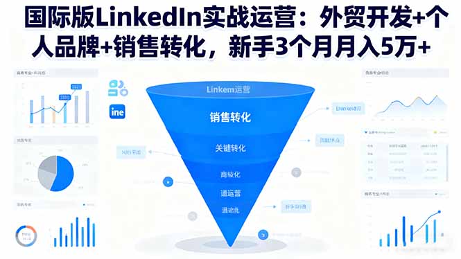 国际版LinkedIn实战运营：外贸开发+个人品牌+销售转化，新手3个月月入5万+-副业宝典