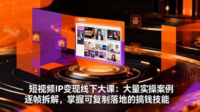 短视频IP变现线下大课：大量实操案例逐帧拆解，掌握可复制落地的搞钱技能-副业宝典