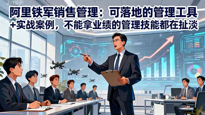 阿里铁军销售管理：可落地的管理工具+实战案例，不能拿业绩的管理都在扯淡-副业宝典