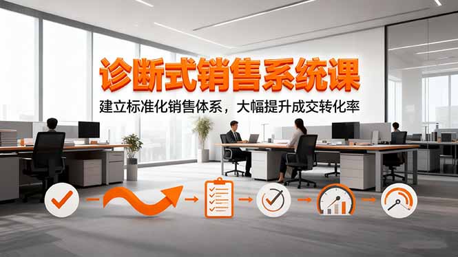 诊断式销售系统课，建立标准化销售体系，大幅提升成交转化率-副业宝典