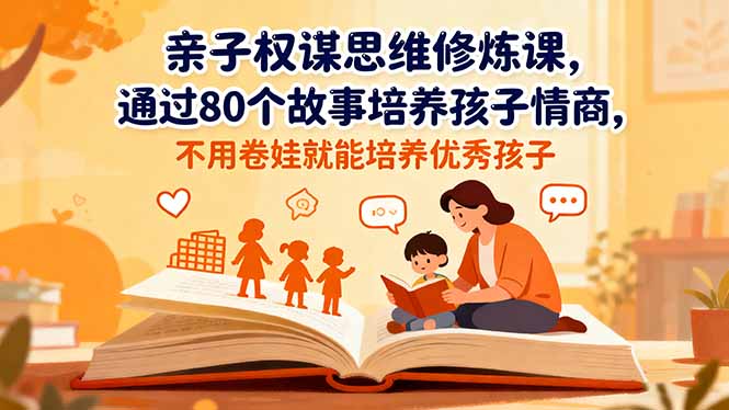 亲子权谋思维修炼课，通过80个故事培养孩子情商,不用卷娃就能培养优秀孩子-副业宝典