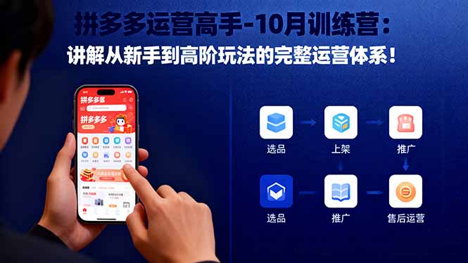 拼多多运营高手-10月训练营：讲解从新手到高阶玩法的完整运营体系！-副业宝典