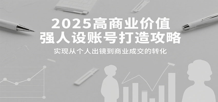 2025高商业价值强人设账号打造攻略，实现从个人出镜到商业成交的转化-副业宝典