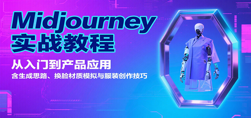 Midjourney实战教程：从入门到产品应用，含生成思路、换脸材质模拟与服装创作技巧-副业宝典