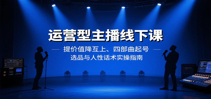 运营型主播线下课：提价值降互上、四部曲起号、选品与人性话术实操指南-副业宝典
