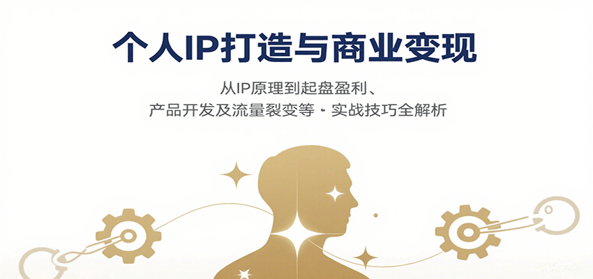 个人IP打造与商业变现，从IP原理到起盘盈利、产品开发及流量裂变等实战技巧全解析-副业宝典