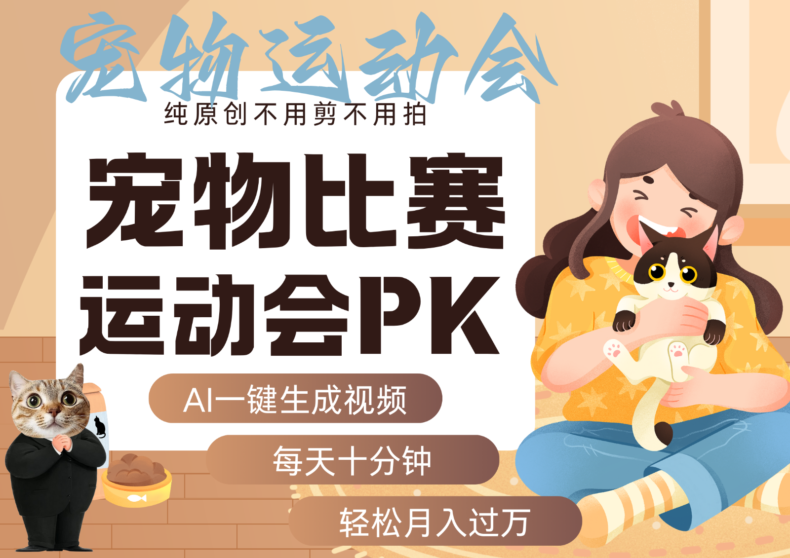 AI萌宠运动员跳水 射击 篮球 足球比赛 每天十分钟 附详细提示词文案库 代替做…-副业宝典