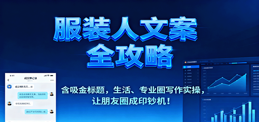 服装人文案全攻略，含吸金标题，生活、专业圈写作实操，让朋友圈成印钞机！-副业宝典