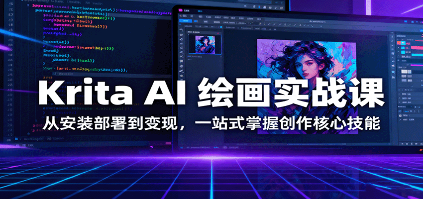 Krita AI 绘画实战课：从安装部署到变现，一站式掌握创作核心技能-副业宝典