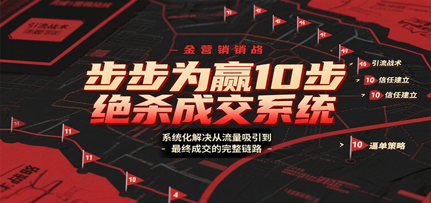 步步为赢10步绝杀成交系统，系统化解决从流量吸引到最终成交的完整链路-副业宝典